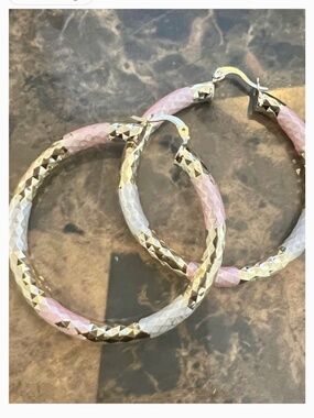 NWT Color Block Hoop Earrings